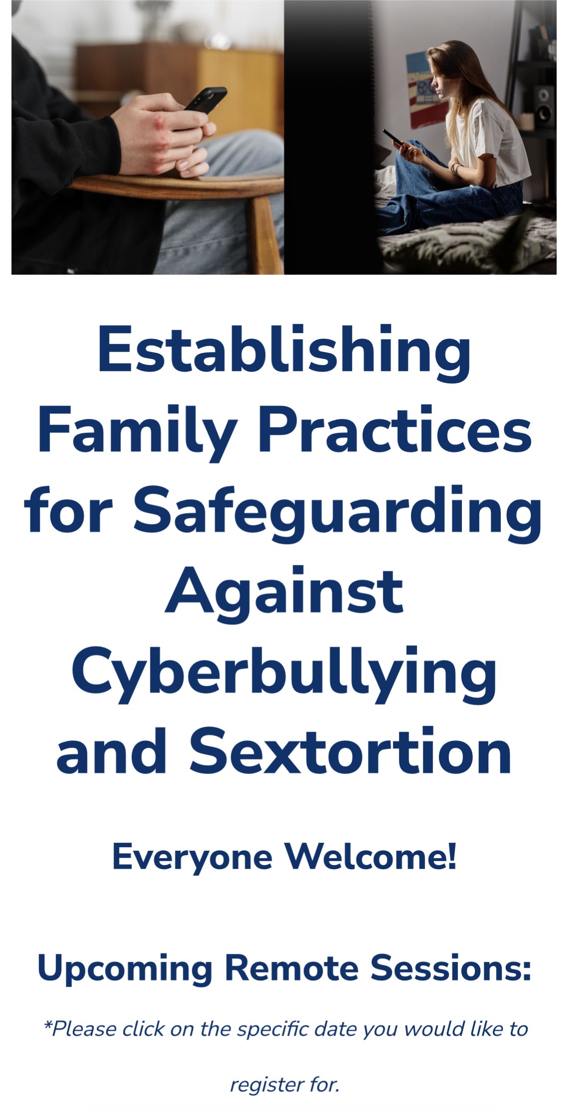 60 Minute Online Workshops for Families from Safer Schools Together & ERASE1 Hattie Darney